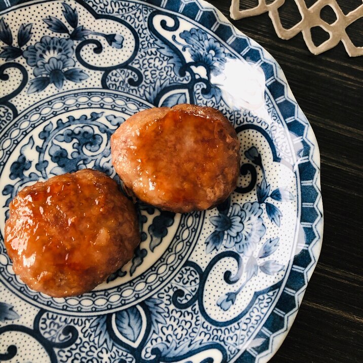 お弁当に最高☆ひき肉100%中華風つくねバーグ